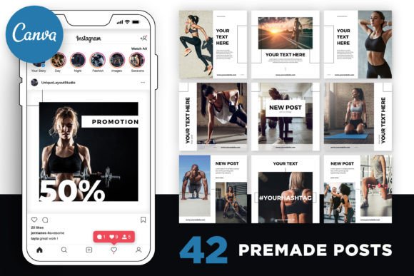 Download Fitness | Canva Instagram Template - Fitness Collection