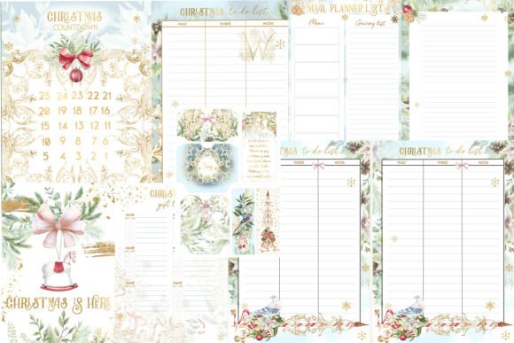 Download Christmas Planner Pages Set - Planner pages Collection