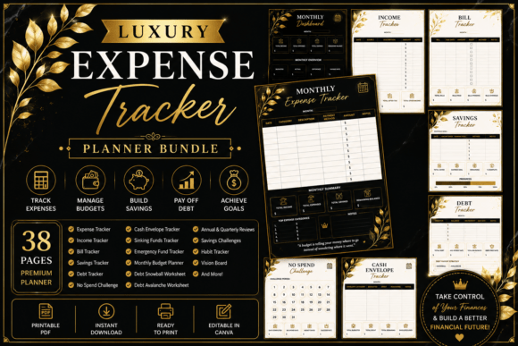 Download Luxury Expense Tracker Planner - Luxury Collection