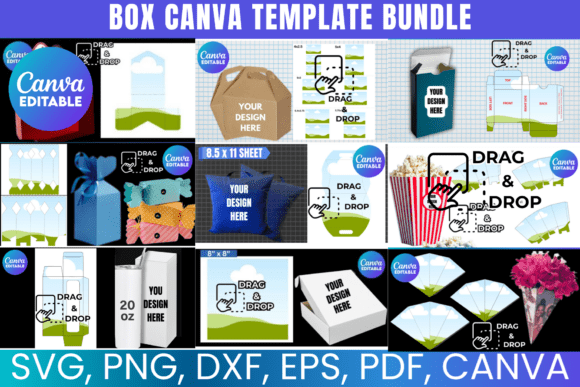 Download Box Canva Editable Template Bundle - Premium Bundle