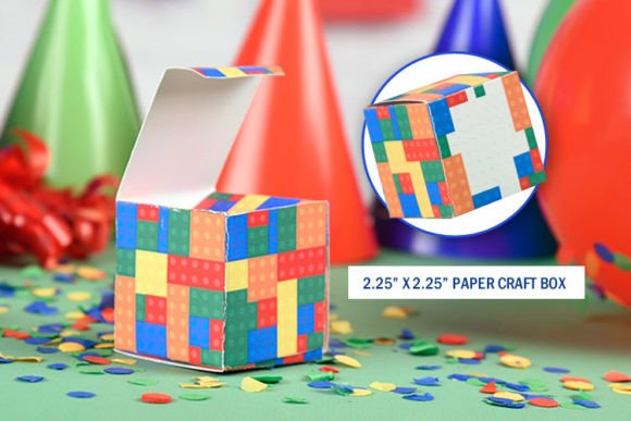 Download Brick Block Party Favor Box Paper Craft - Party favor box Collection