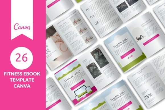 Download Editable Fitness Ebook Template Canva - Fitness Collection