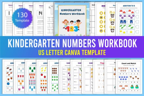 Download Kindergarten Numbers Workbook Canva - Workbook Collection