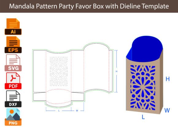 Download Mandala Pattern Party Favor Box - Party favor box Collection