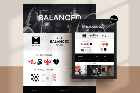 Download Fitness Gyms Brand Board - Fitness Collection