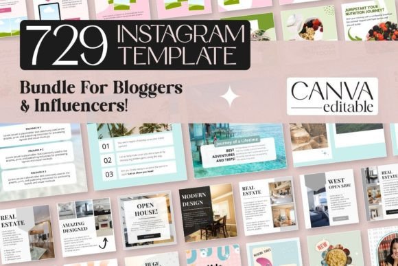 Download Instagram Template Bundle for Bloggers - Premium Bundle